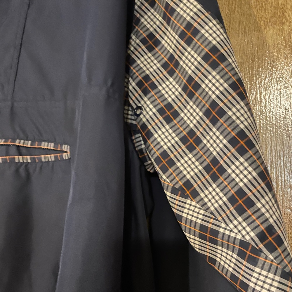 Blue and plaid wind suit excellent condition